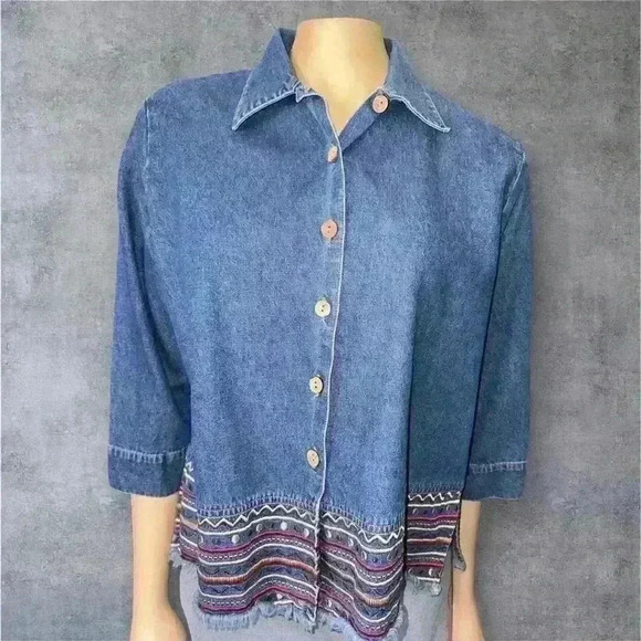 Mountain Lake women's Casuals denim top size S - Picture 1 of 12